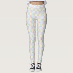 Leggings Rose Rose Bleu Vert Jaune Blanc Moderne Élégant