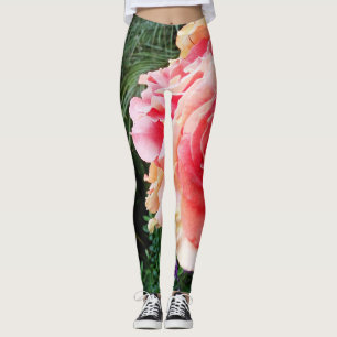 Leggings Rose rose géant gros plan photo mignon cool fun au