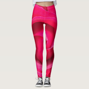 Leggings Rose rose rouge romantique