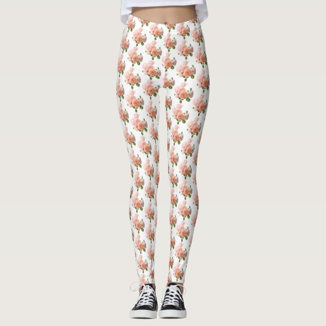 Leggings Rose tendance sur mesure Design moderne élégant (Devant)