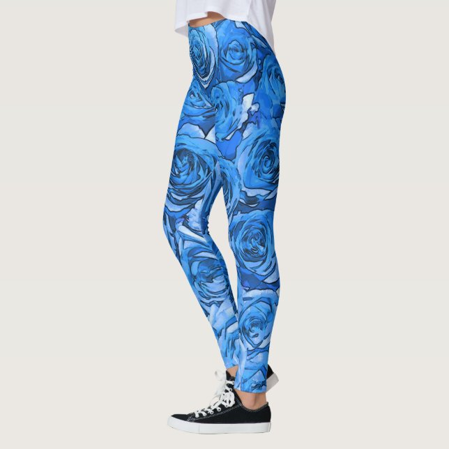 Leggings Rose turquoise (Gauche)
