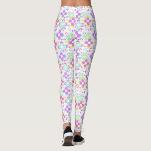 Leggings Rose, turquoise, floral