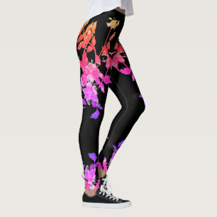 Leggings Rose vibrante vintage