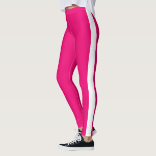 Leggings roses à rayures blanches ou Choisir des c