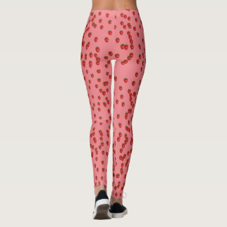 leggings roses aux fraises