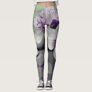 Leggings Roses florales vertes rouges Jeggings lifewomensty