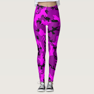 Leggings Roses indien et guêtres pourpres de Camo du
