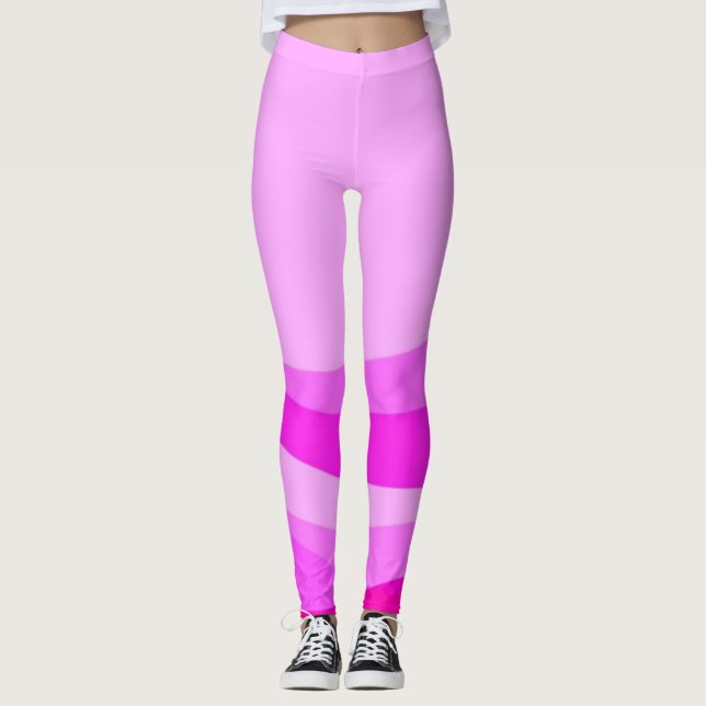 Leggings roses modernes. (Devant)