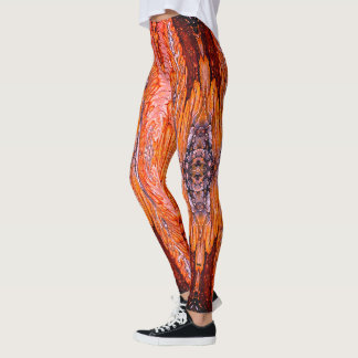 leggings roses oranges