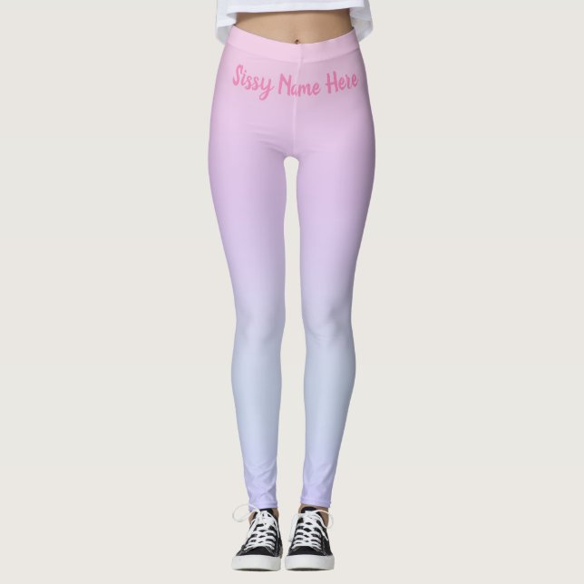 Leggings roses personnalisables pour soies Femboy  (Devant)