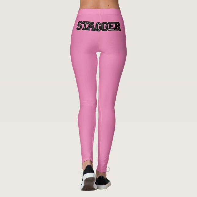 Leggings roses pour femmes Stagger (Dos)