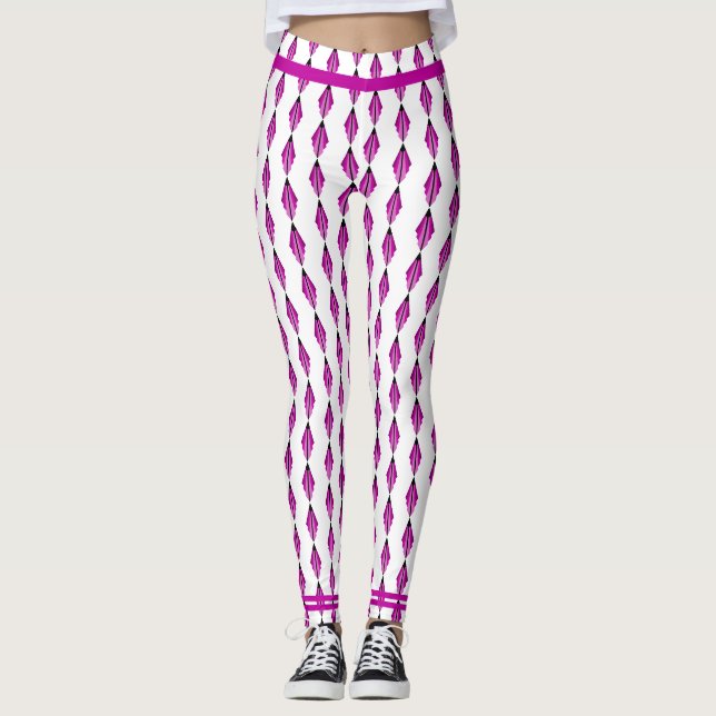Leggings roses profondes (Devant)