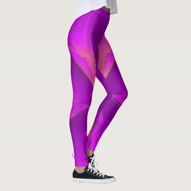 Leggings Roses rose énergie (Droite)
