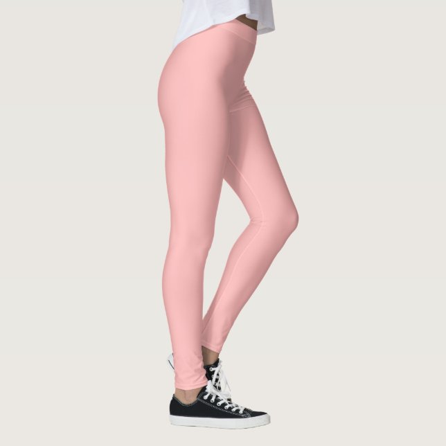 Leggings Rosettes roses couleur uni Pastel Impression (Droite)