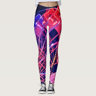 Leggings Roue Ferris bleue et rouge