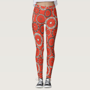 Leggings roues moto feu orange