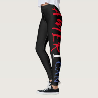 Leggings Rouge Blanc Bleu Noir Femme Afrique Amérique