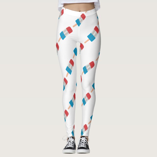 Leggings rouge blanc pâle (Devant)