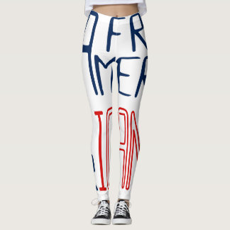 Leggings Rouge Bleu Noir Femmes Africaines