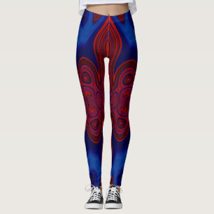 Leggings ~ rouge bleu ~ Original
