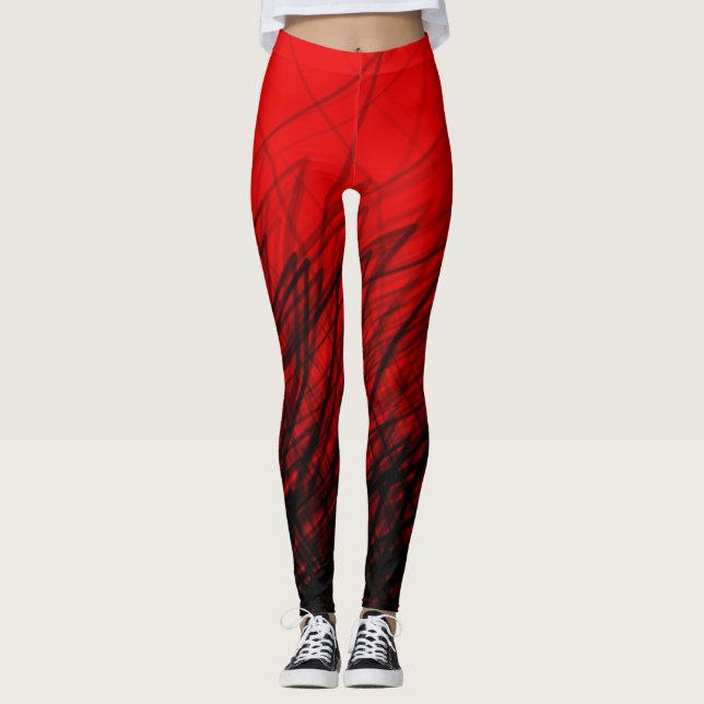 Leggings Rouge croisé empilé - Légendes (Devant)