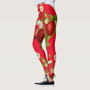 Leggings Rouge de la botte des fraises