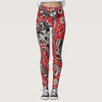 Rouge Noir & Blanc Floral Paisley Bohème Boho
