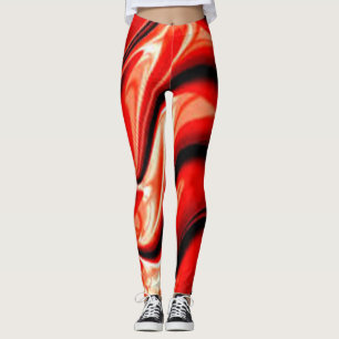 Leggings Rouge Noir Marron Vert yoga Or simple Couleur cool