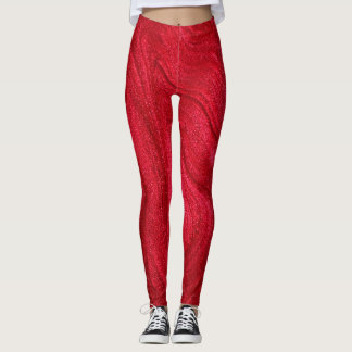 LEGGINGS ROUGE PAILLETÉ
