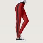 Leggings rouges à bande noire ou choisir des coule