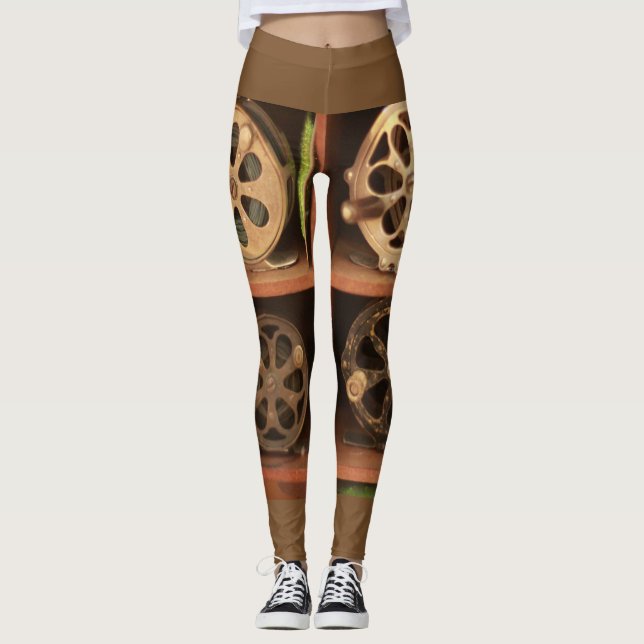 Leggings rouleaux de pêche sur étagère (Devant)