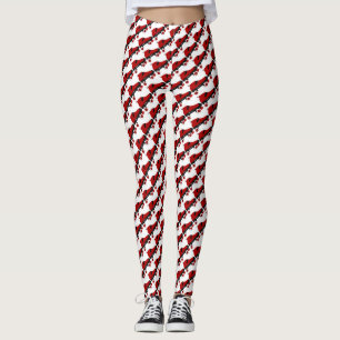 Leggings roulette rousse