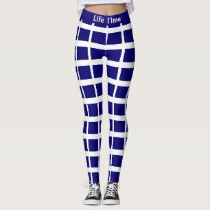 Leggings Royal Blue & White moderne