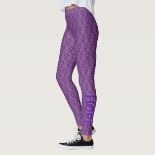 Leggings Ruban de sensibilisation à la violette Mots person
