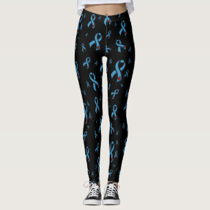 Leggings Rubans bleus/rouges...Diabète