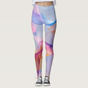Leggings Rubans colorés abstraits ondoyants