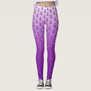 Leggings Rubans de sensibilisation à la fibromyalgie violet