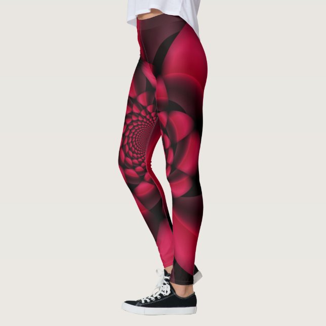 Leggings Ruby Red Petal noir (Gauche)