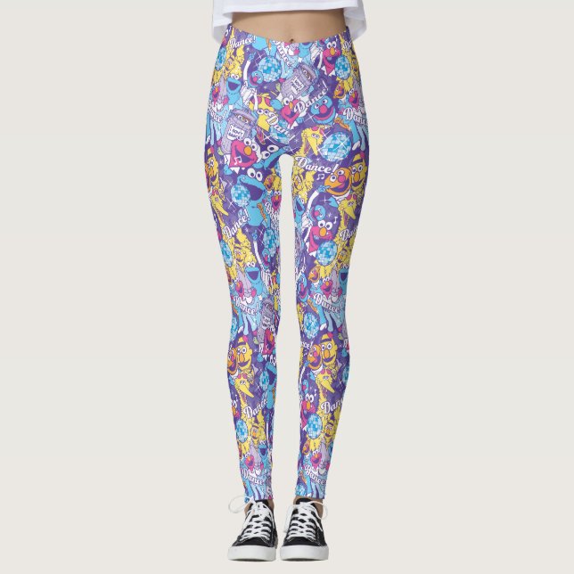 Leggings Rue Sésame | Motif de danse Super (Devant)
