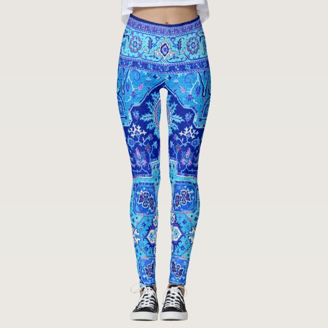 Leggings RUG PERSIEN - Bleu (Devant)