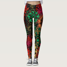 Rustique Paisley Floral Boho Paint Splash Print