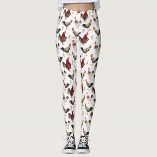 Leggings Rustiques Motifs de poulet