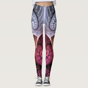 Leggings Rythme cardiaque, art fractal de fantaisie surréal