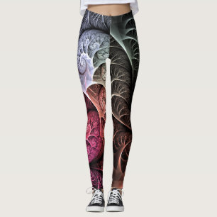 Leggings Rythme cardiaque, art fractal de fantaisie surréal