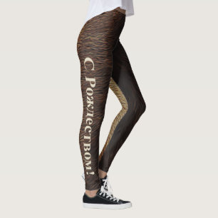 Leggings S Rozhdestvom Sur La Fourrure De Caribou