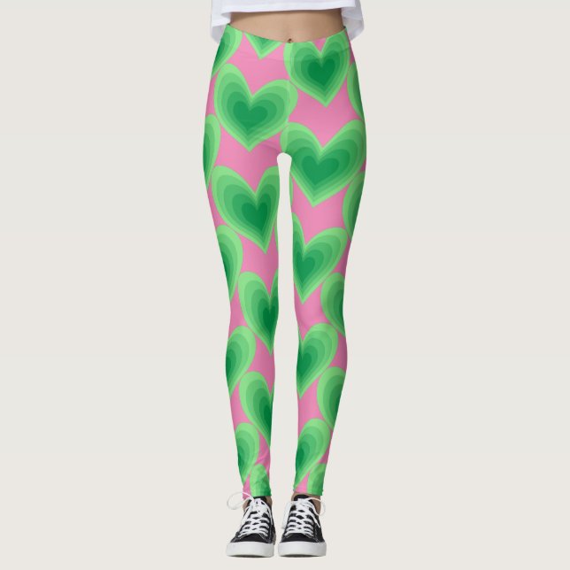 Leggings Sage Green Heart Thunder_Cove (Devant)