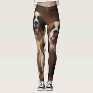 Leggings Saint Bernard Puppy Automne Citrouille