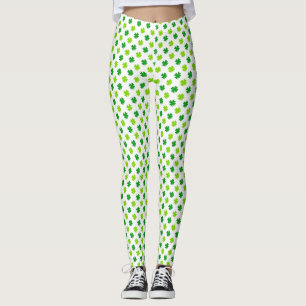 Leggings Saint Patrick's Day Clover Feuille Motif-54601