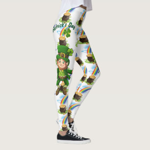 Leggings Saint Patrick's Day Rainbow Pot of Gold Leprechaun