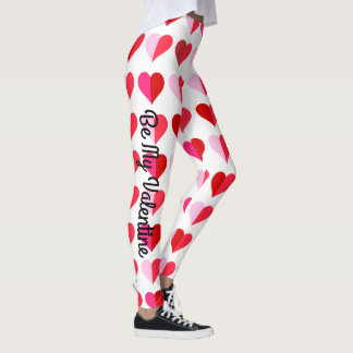 Leggings Saint-Valentin Coeurs Jouer partout rouge rose mig